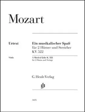  Wolfgang Amadeus Mozart - Ein musikalischer Spaß KV 522 für 2 Hörner in F und Streicher | Buch |  Sack Fachmedien