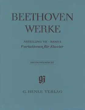  Ludwig van Beethoven - Abt. 7, Bd. 5 | Variationen für Klavier | Buch |  Sack Fachmedien