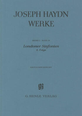  Joseph Haydn - Reihe 1, Bd. 18 | Londoner Sinfonien, 4. Folge | Buch |  Sack Fachmedien