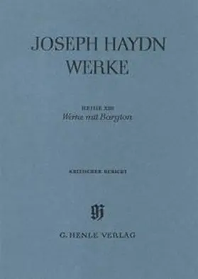  Joseph Haydn - Reihe 13 | Werke mit Baryton | Buch |  Sack Fachmedien