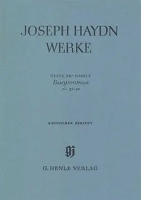  Joseph Haydn - Reihe 14, Bd. 2 | Barytontrios Nr. 25-48 | Buch |  Sack Fachmedien