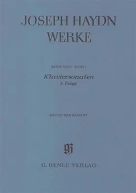  Joseph Haydn - Reihe 18, Bd. 1 | Klaviersonaten, 1. Folge | Buch |  Sack Fachmedien