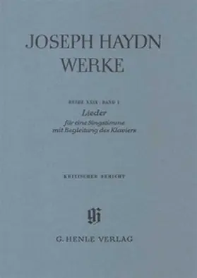  Joseph Haydn - Reihe 29, Bd. 1 | Lieder für eine Singstimme mit Begleitung des Klaviers | Buch |  Sack Fachmedien