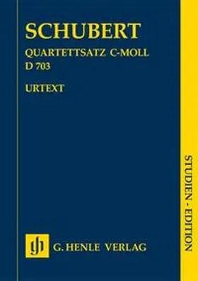  Franz Schubert - Streichquartettsatz c-moll D 703 | Buch |  Sack Fachmedien