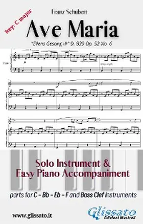 Schubert |  Ave Maria (Schubert) - Solo & Easy Piano (key C) | eBook | Sack Fachmedien