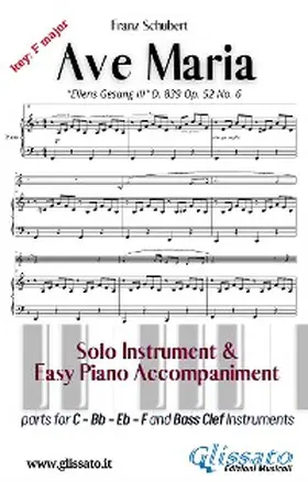 Schubert |  Ave Maria (Schubert) - Solo & Easy Piano (key F) | eBook | Sack Fachmedien