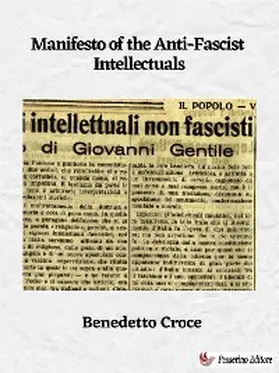 Croce |  Manifesto of the Anti-Fascist Intellectuals | eBook | Sack Fachmedien