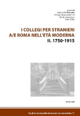 Vari / Tusor / Sanfilippo |  I Collegi per stranieri a/e Roma nell'età moderna | eBook | Sack Fachmedien
